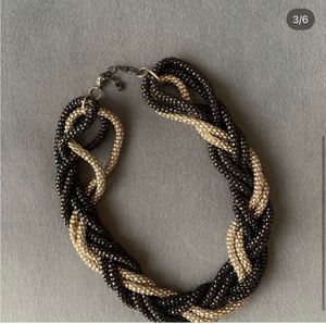 Chunky Braided Beaded Necklace