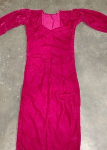 Elegant Red Velvet Dress
