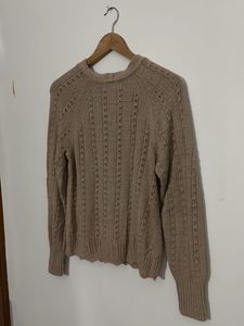 Women's Beige Knit Cardigan