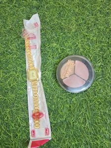 Elegant Gold Watch & Concealer Palette
