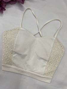 Off White  Crop Top back crisscross