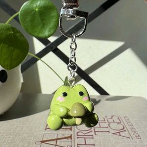 Clay Frog Keychains 🐸🩷