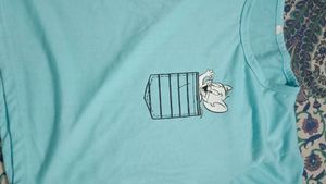 Sky Blue Crop Tshirt