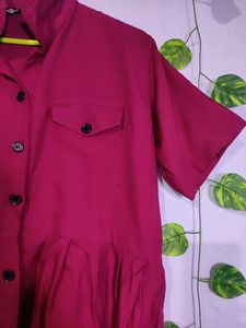 Red Button Dress