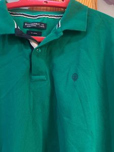 cotton world branded Green Short Sleeve Polo Shirt