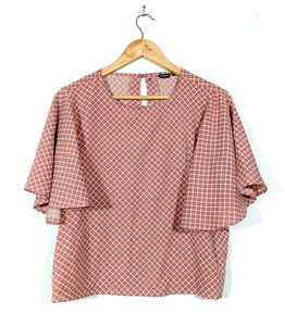 Peach Checks Top (Women)