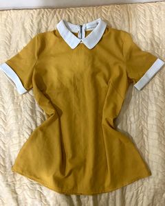 Yellow Korean Tops