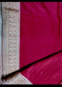 Meroon Banarasi silk saree