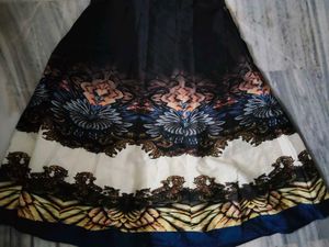 Bohemian Print Maxi Skirt with Pockets