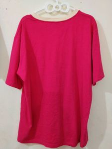 Pink Oversized Graphic T-Shirt