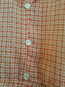 korean style checked mini frock