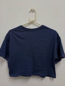 Cotton cropped Graphic Boston T-Shirt