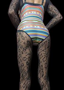 Colorful Striped One-Piece Swimsuit