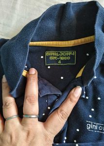 Boys Navy Space Theme Polo Shirt