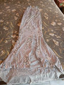 Sparkling Grey Evening Gown