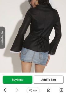 Chic Black Bell Sleeve Top with Lace Trim