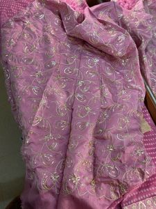 🎀Pink Bandhani print Saree 🎀