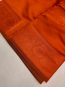 Beautiful Orange Silk Saree