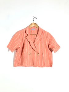 Coral Strips Crop Top(Women’s)