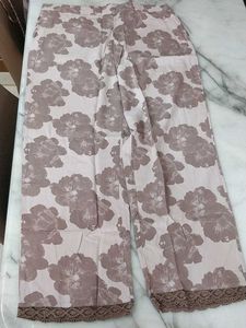 Elegant Floral Print Kurta and Palazzo Set