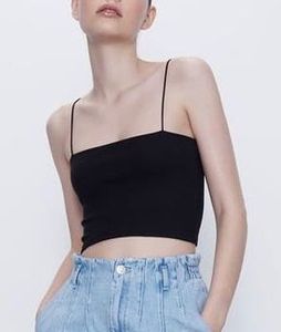 ZARA Black Strappy Crop Top