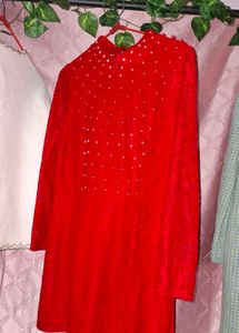 Stunning Red Embellished dress