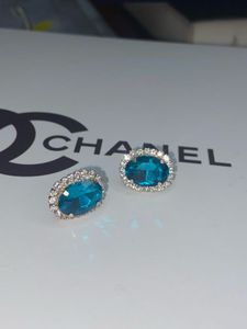 Teal Gemstone Earrings