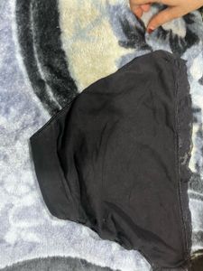 Black Lace Trim Briefs