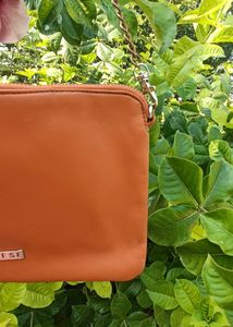 Caprese Tan Faux Leather Sling Bag