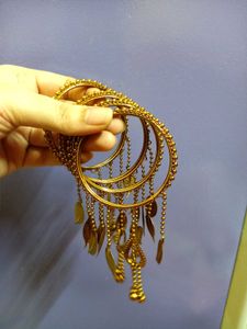 Golden Bangles with charms