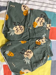 Cute Pineapple Print Shorts