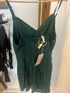 Sparkling Green Sequin Mini Dress