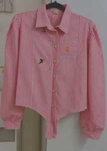 Charming Pink Striped Button-Up Shirt
