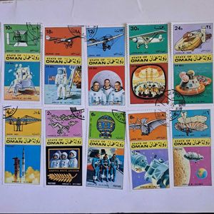 Vintage OMAN Space Exploration Stamps CTO