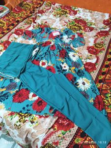 New Floral Print Kurta Set with Dupatta