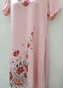 Satin Crape With attractive Hand Painting