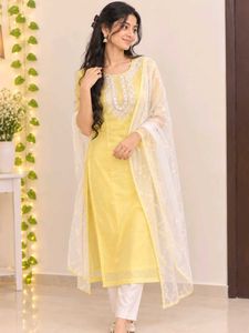 Elegant Yellow Kurta Set with Dupatta