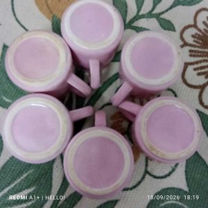 Set of 6 Pink Mugs