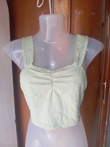 Ruched Strap Crop Top