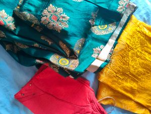 Vibrant Red Ethnic lehnga