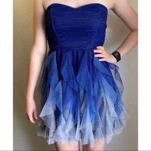 Blue Tulle Party Dress