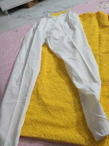 Vibrant Yellow Embroidered Kurta