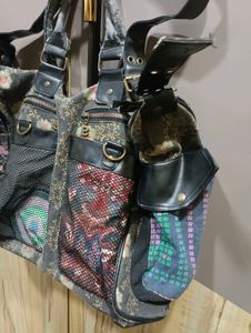 Unique Desigual Patchwork Hobo Bag