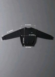 BLACK SMILE EMBROIDERED CREWNECK SWEATSHIRT