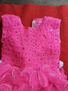 Sparkly Pink Ruffle Dress