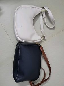 Chic Black &amp; Cream Handbags Set