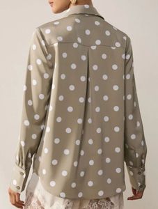 Green Polka Dot Button-Up Shirt