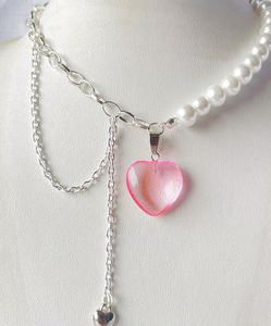 Pink Layered Heart Necklace