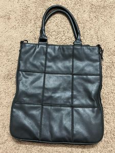 Black Faux Leather Laptop bag
