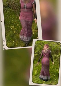 Hot Crochet Maxi Dress Goddess Look